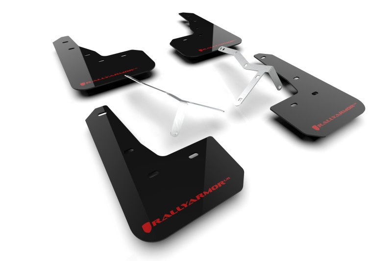 Acura Integra Mud Flap Kit - Rally Armor - UR Premium Urethane - Black/Red Logo - `23-`25 Acura Integra Mud Flap Kit - Rally Armor - UR Premium Urethane - Black/Red Logo - `23-`25